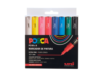 Markers Set PC 1M Basic - Acryl Markeerstiften (8 stuks)